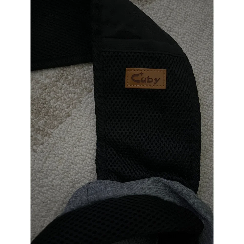Cuby Dog Carrier Sling Grey Adjustable Hands Free Pet Shoulder Bag Small Medium